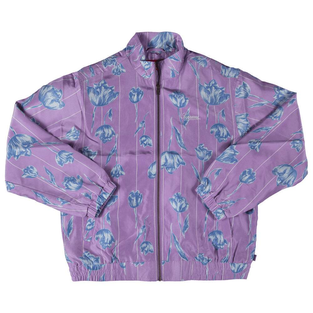 Supreme Floral Silk Track Jacket Purple Price in India | Culture