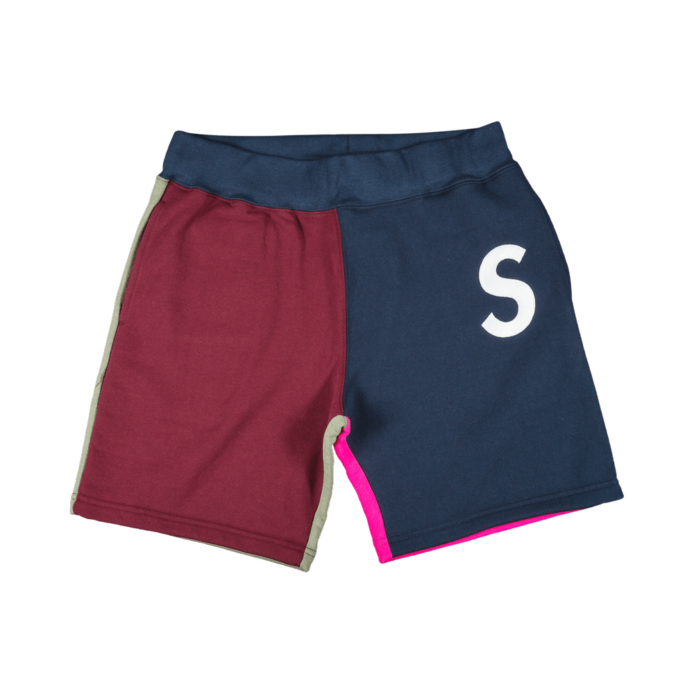 Buy Supreme S Logo Colorblocked Sweatshort 'Navy' - SS19SW51 NAVY | GOAT