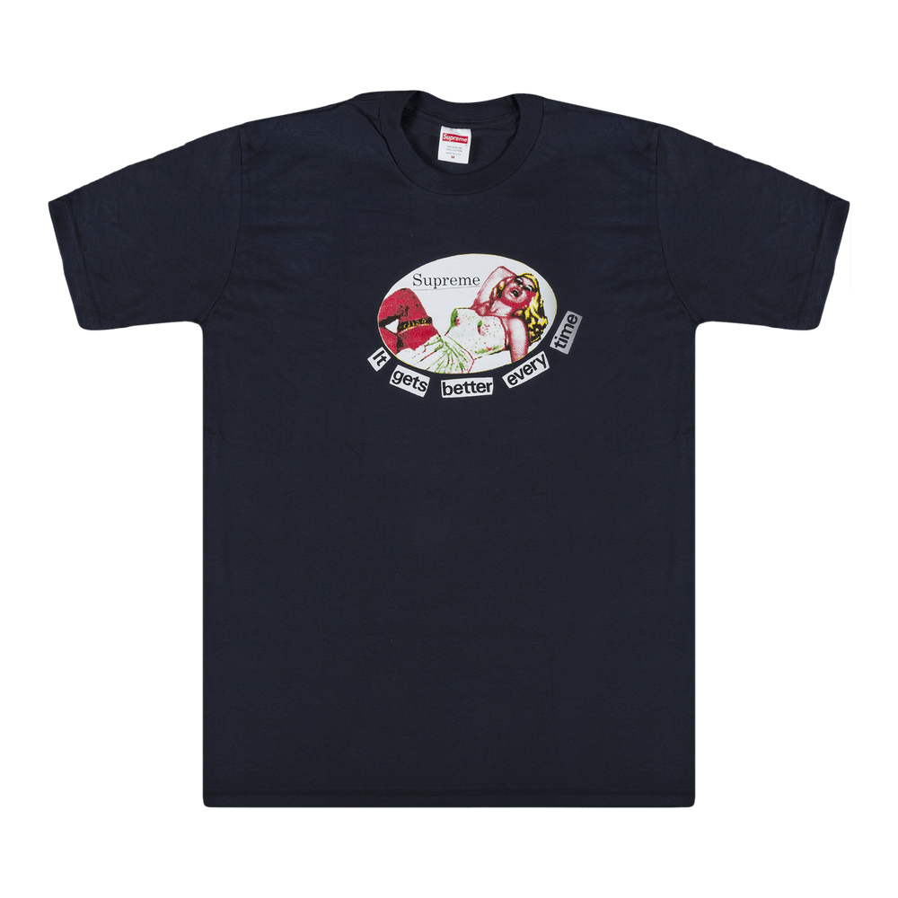 Buy Supreme It Gets Better Every Time T Shirt Navy SS19T59