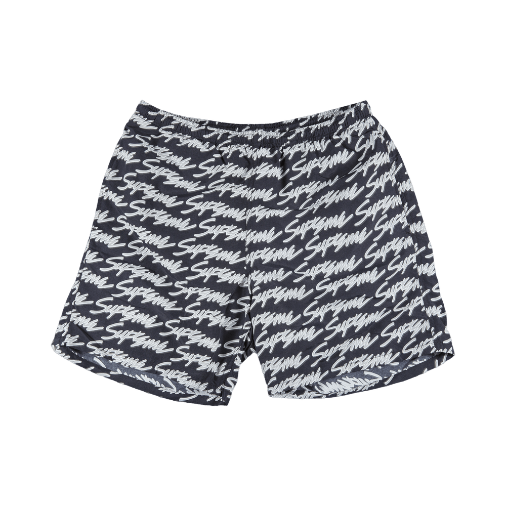 Buy Supreme Signature Script Logo Water Short 'Black' - SS19SH15