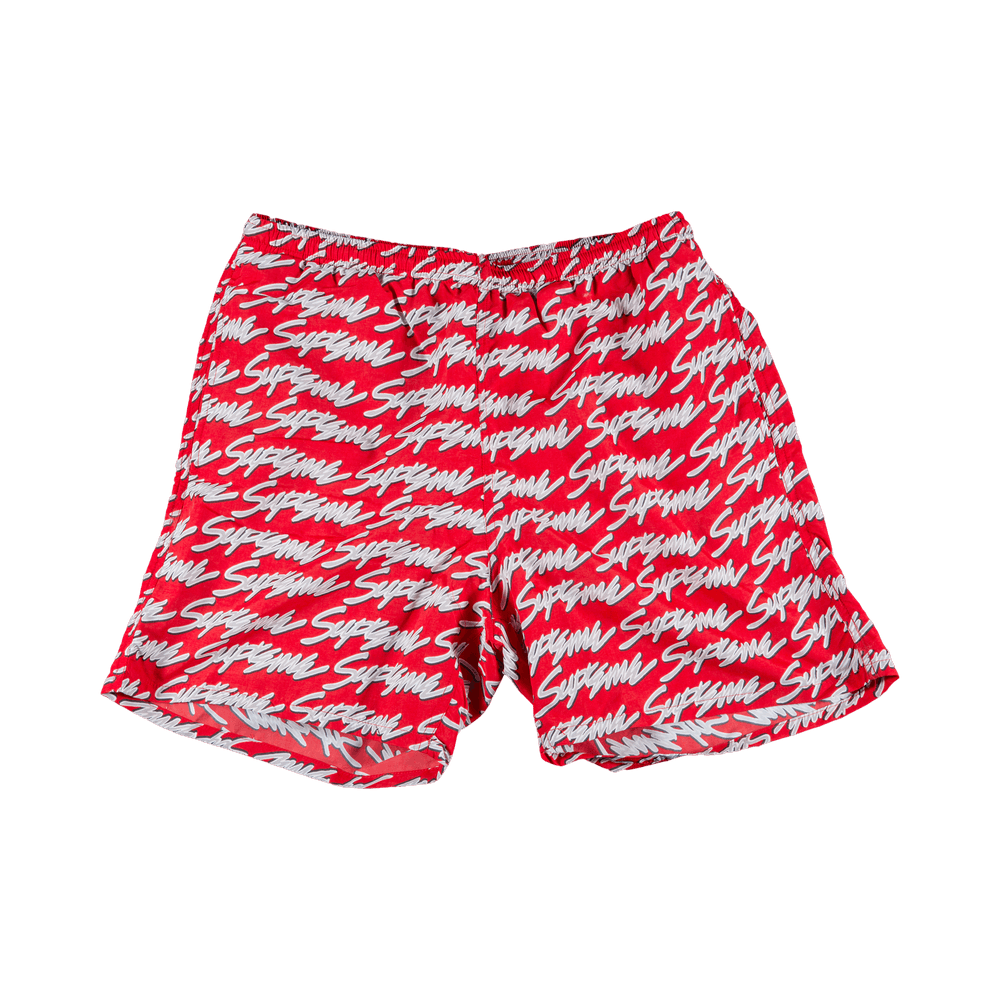 Buy Supreme Signature Script Logo Water Short 'Red' - SS19SH15 RED
