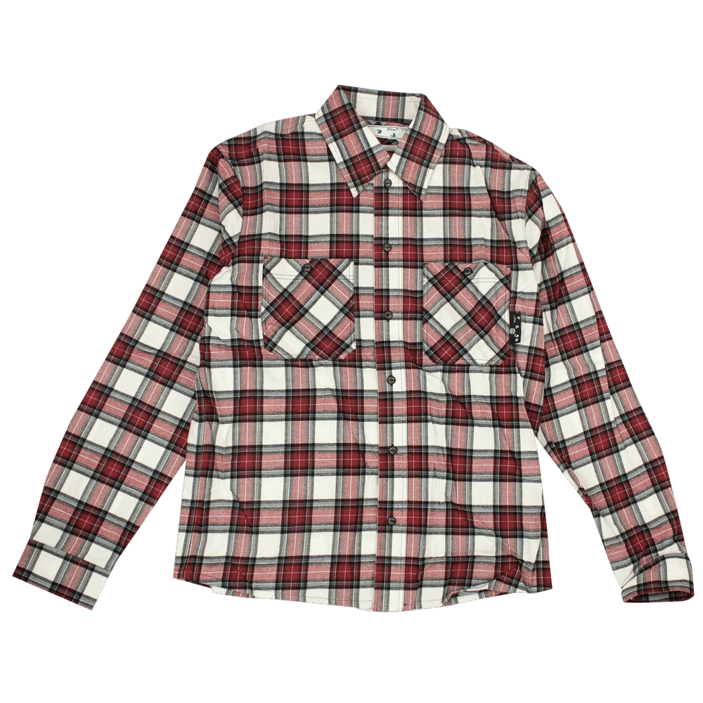 トップス WofG Logo plaid pattern Tee Vince - Topanga Off White & Pink Plaid Short Sleeve Shirt