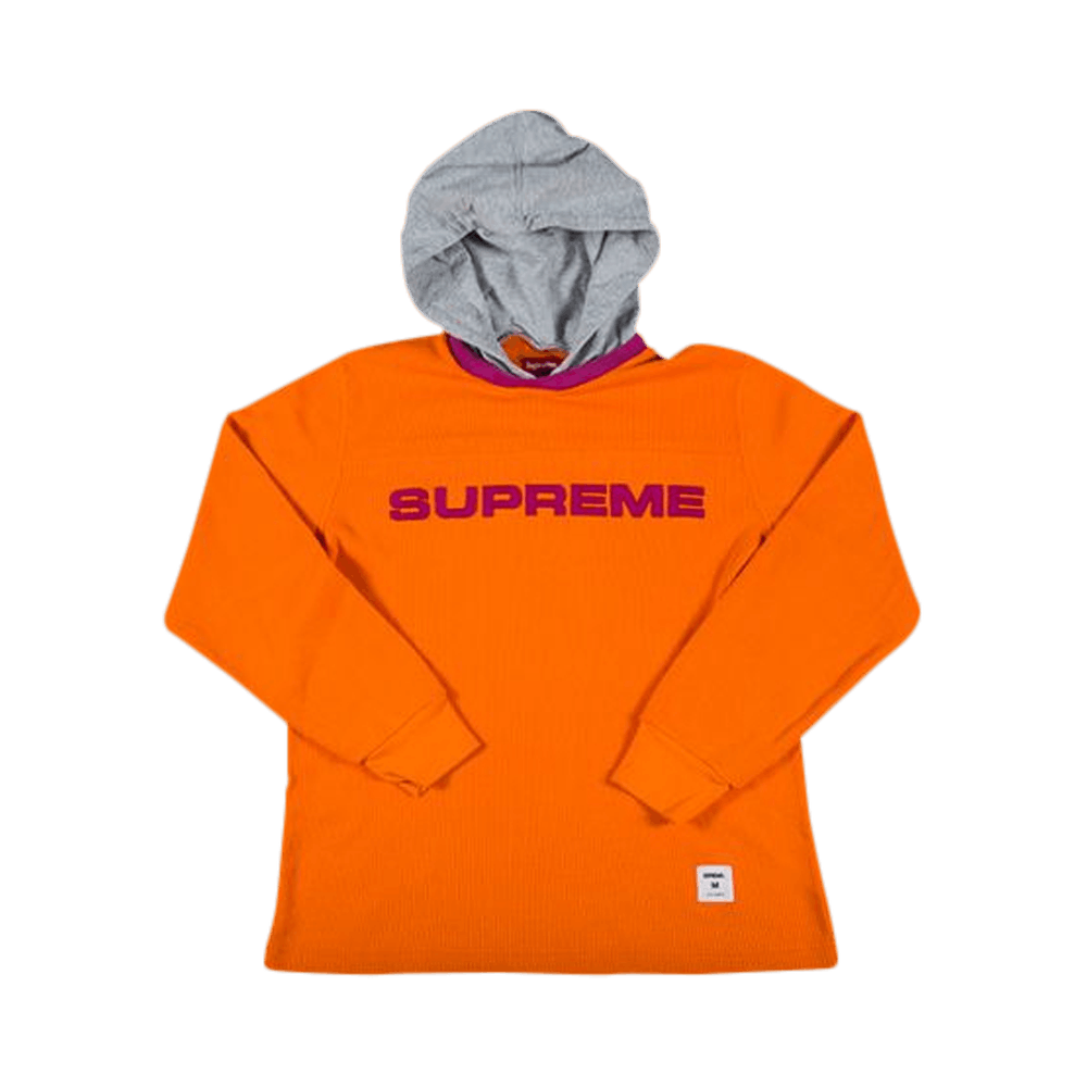 Buy Supreme Hooded Waffle Ringer 'Orange' - FW17KN10 ORANGE | GOAT