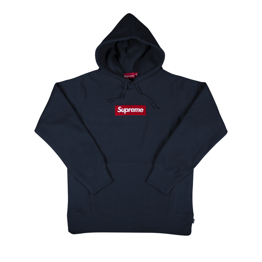 Buy Supreme Box Logo Hooded Sweatshirt Navy FW16SW6 NAVY GOAT CA