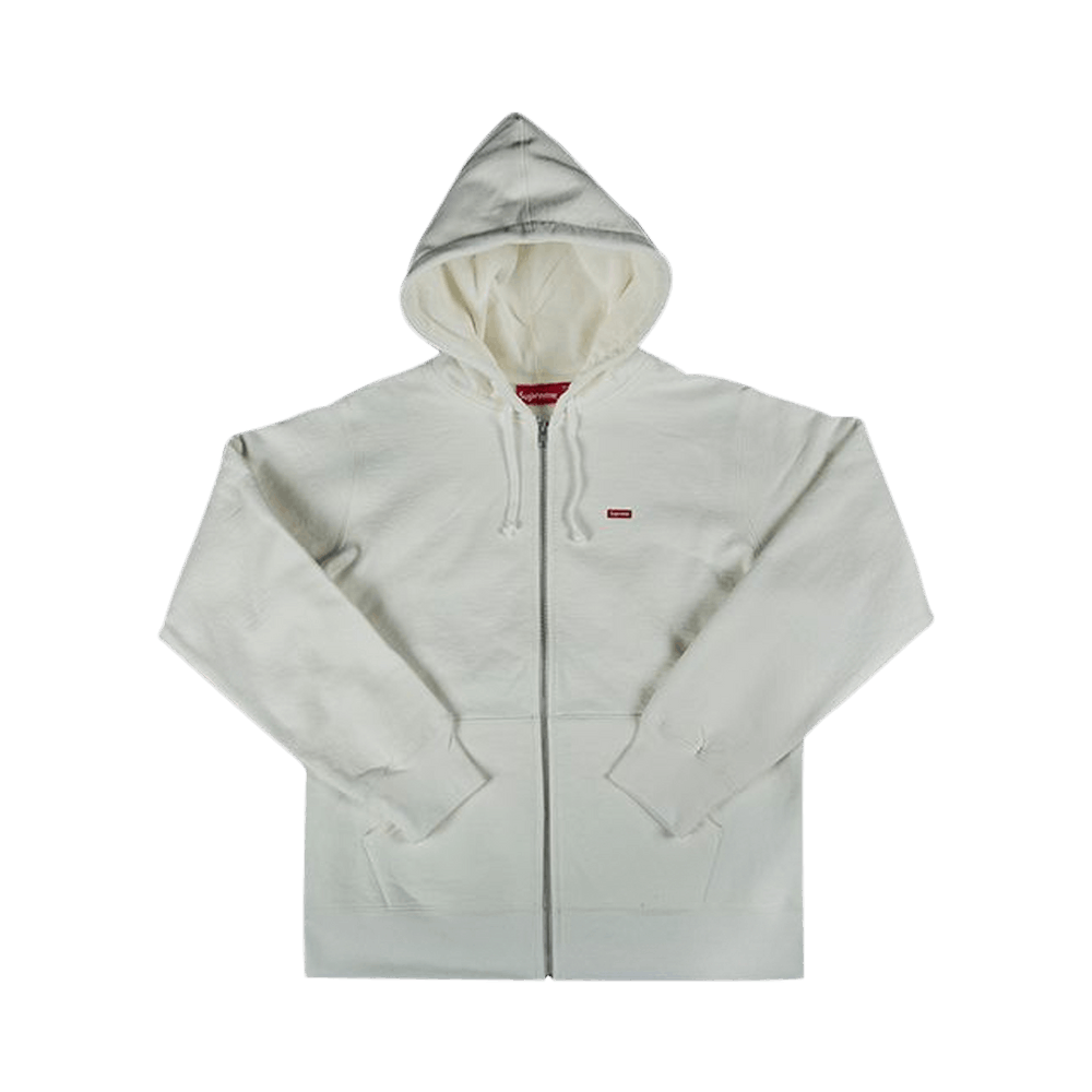 Buy Supreme Small Box Zip Up Sweatshirt 'White' - FW17SW43 WHITE