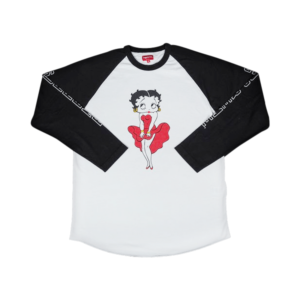 Buy Supreme Betty Boop Raglan 'Black' - SS16KN56 BLACK | GOAT