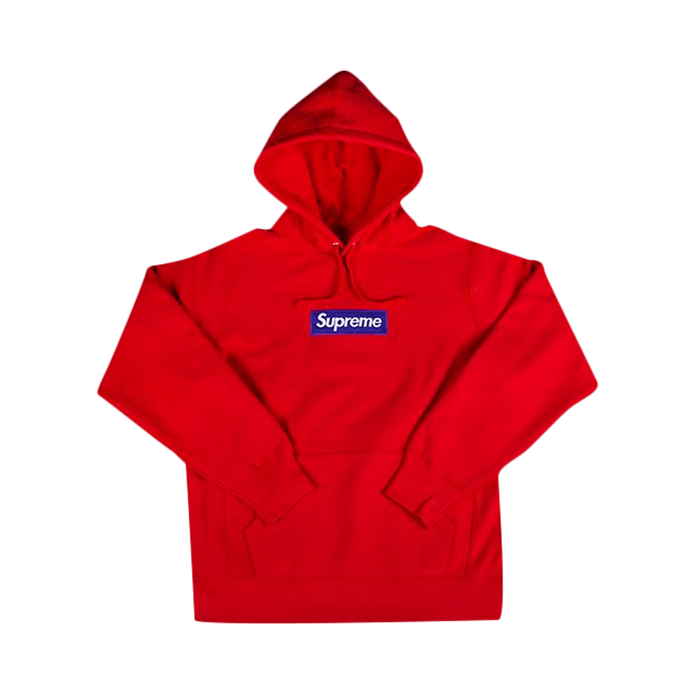 Black supreme hoodie red logo sales