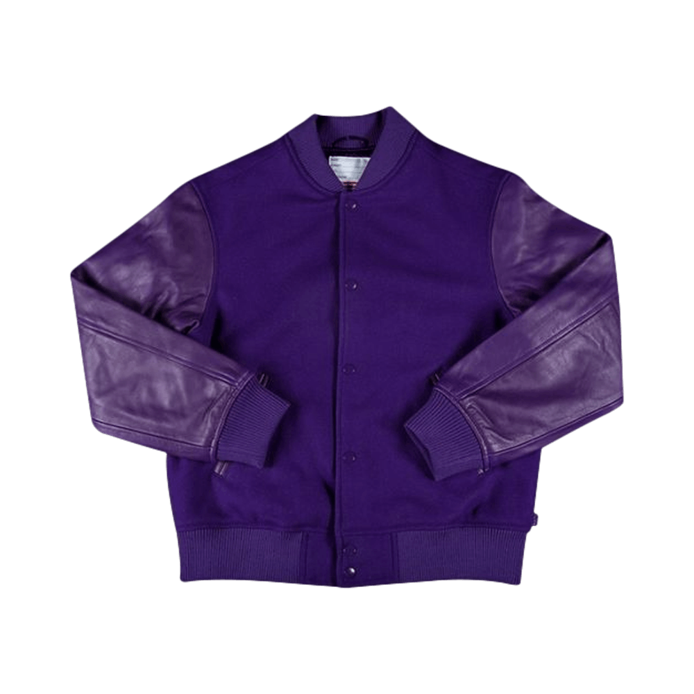 Supreme Motion Logo Varsity Jacket 'Purple'