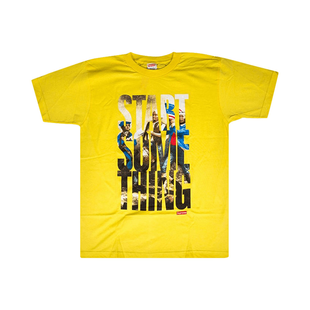 Supreme 08SS START SOMETHING Tシャツ グレー - メルカリ