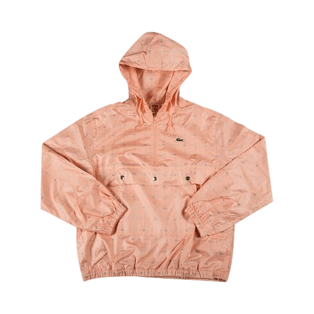 Supreme X Lacoste Reflective Grid Nylon Anorak 'peach'
