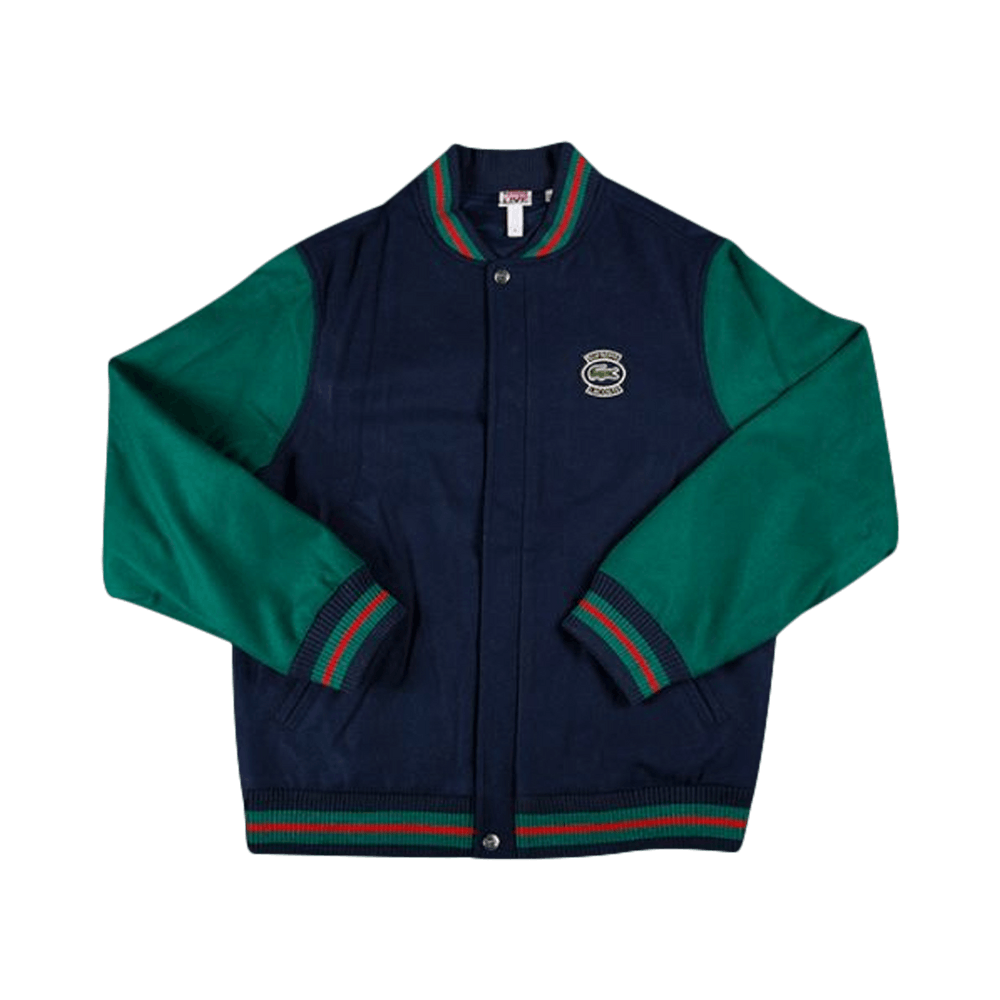 Buy Supreme x Lacoste Wool Varsity Jacket Navy SS18J3 NAVY