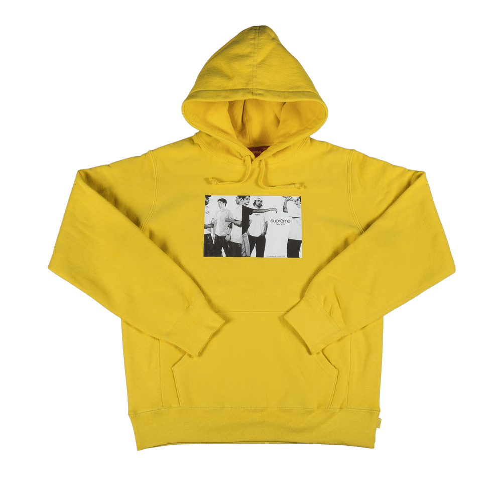 Buy Supreme Classic Ad Hooded Sweatshirt 'Yellow' - SS19SW74