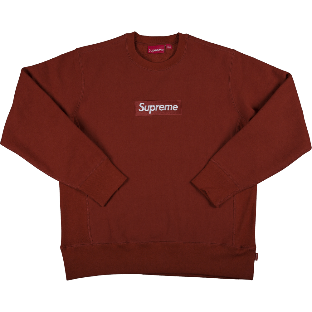 Buy Supreme Box Logo Crewneck Sweatshirt 'Rust' - FW18SW26 RUST | GOAT UK