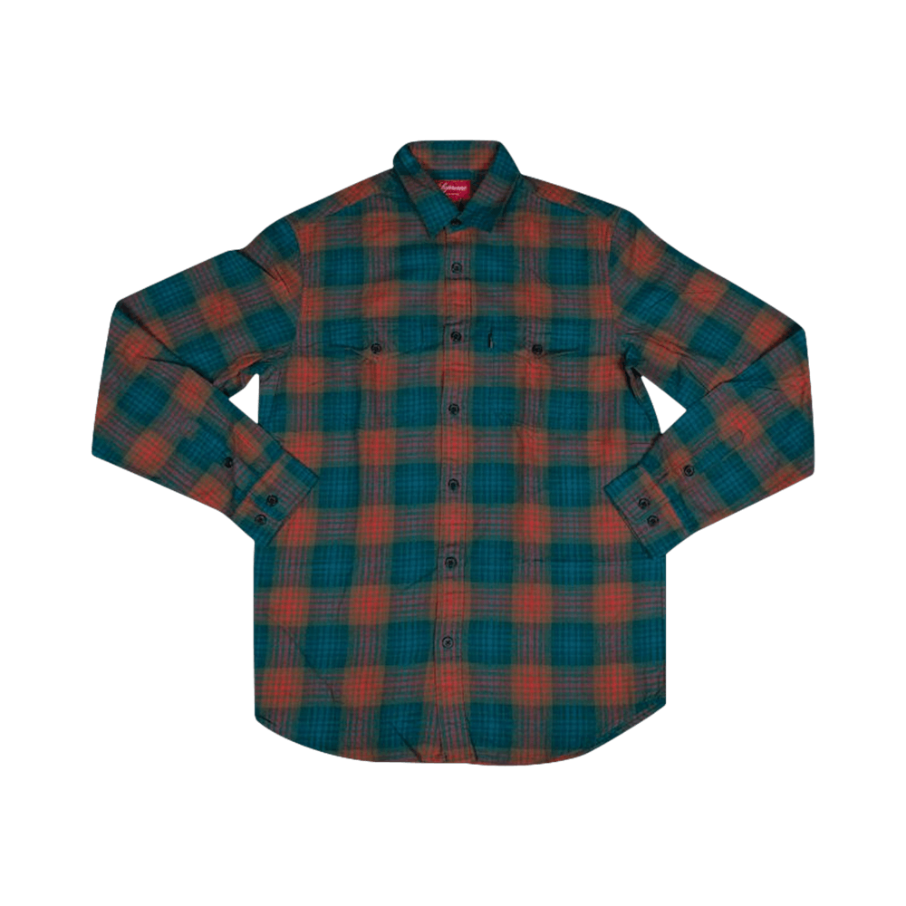 美品 Supreme Ombre Plaid Shirt / 11AW S Buy Supreme Ombre Plaid Shirt 'Teal' - FW11S12 TEAL | GOAT