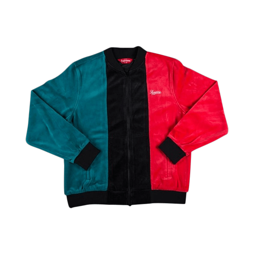 Buy Supreme Velour Zip Up Sweatshirt Black SS18SW42 BLACK