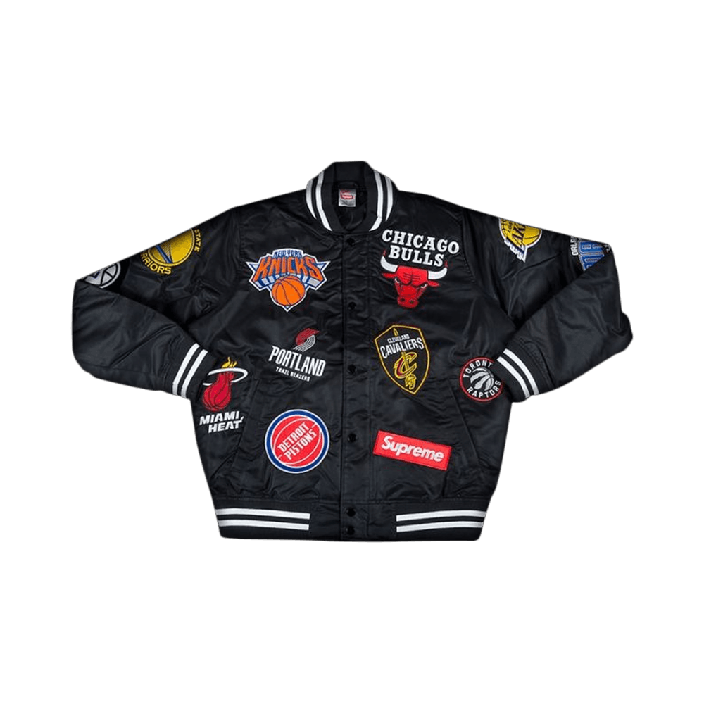 Buy Supreme x Nike x NBA Teams Warm Up Jacket 'Black' - SS18J37