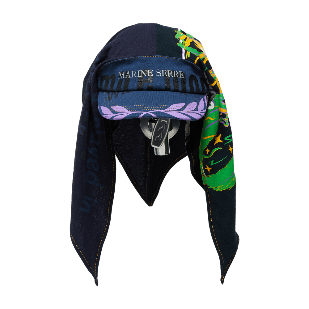 Buy Marine Serre Graphic T-Shirt Veiled Cap 'Black' - A139FW22XU