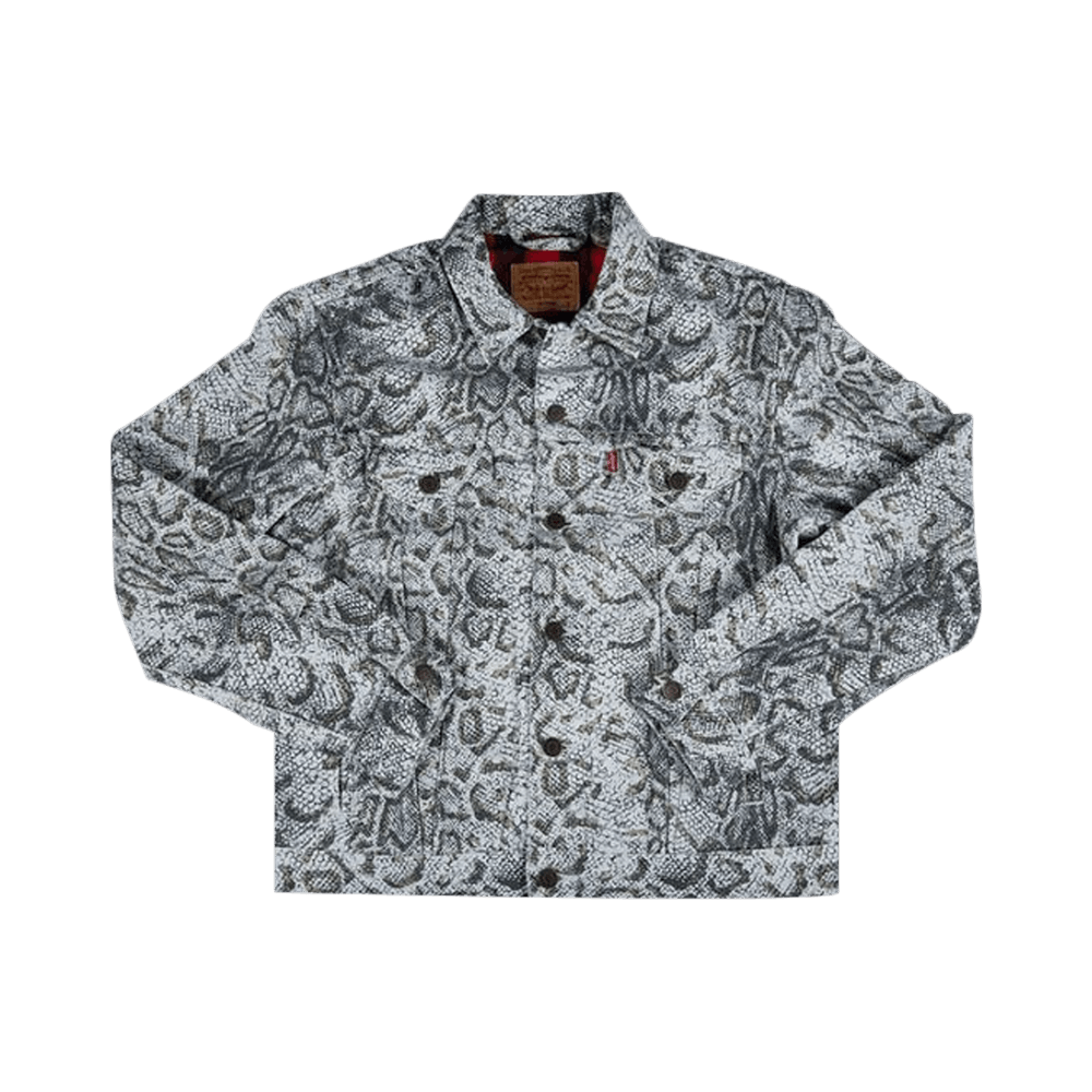 Buy Supreme x Levi s Snakeskin Trucker Jacket White FW17J17
