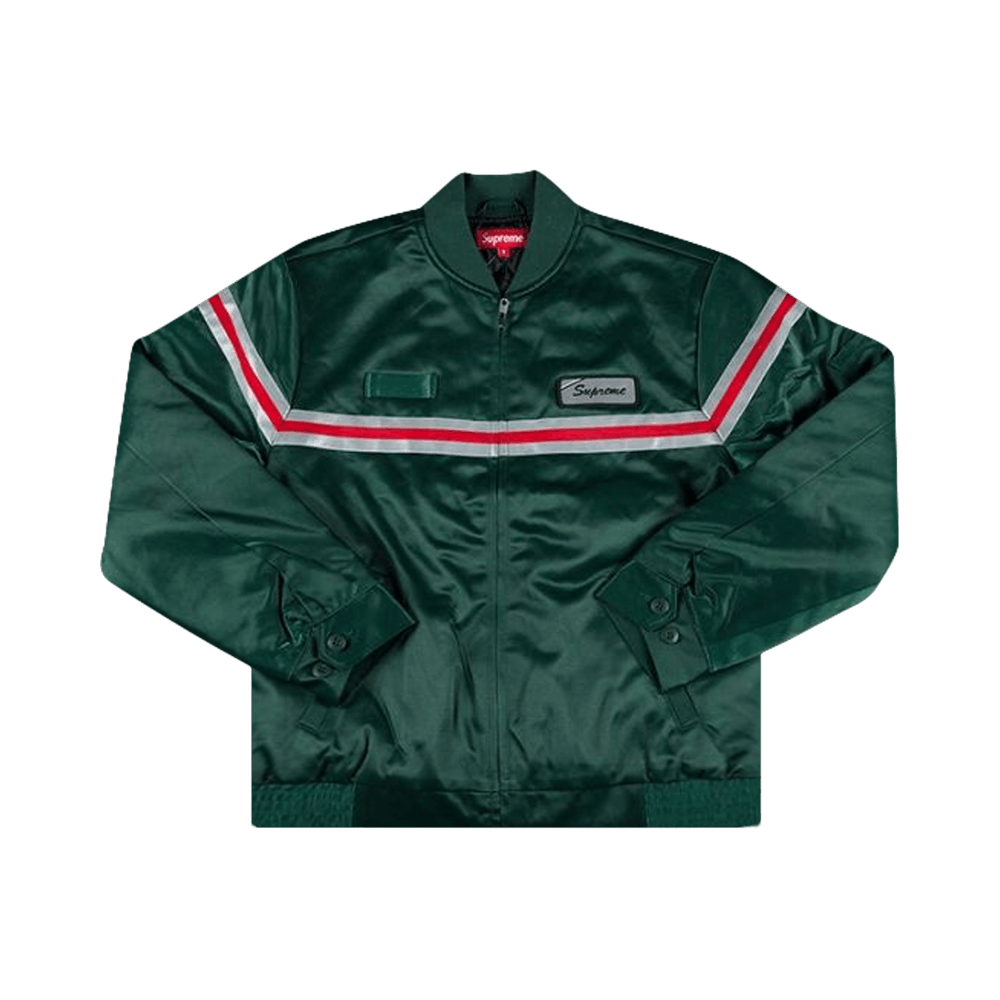 Buy Supreme Reflective Stripe Work Jacket 'Green' - SS18J14