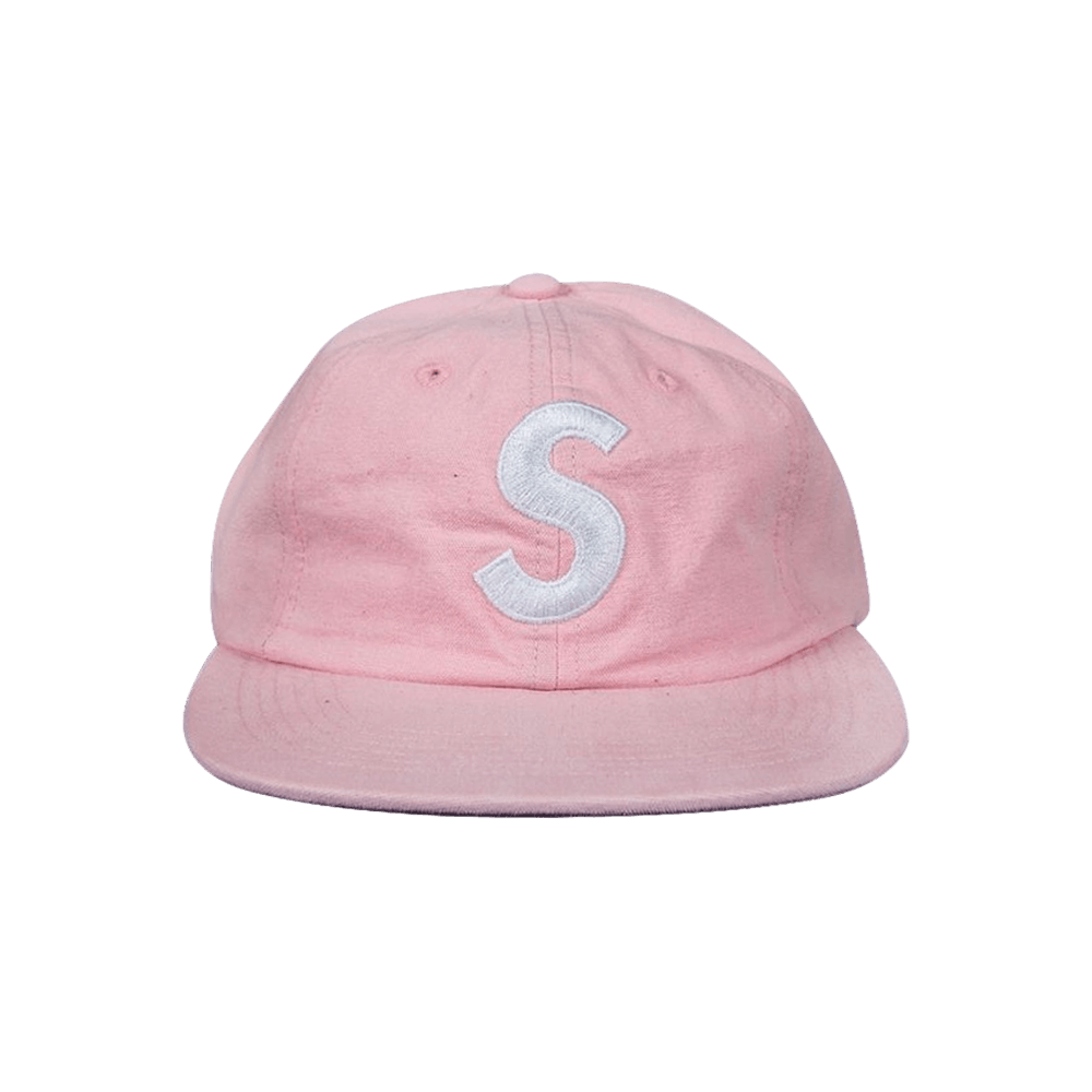 Supreme Washed Chambray S Logo 6 Panel Cap 'Pink' | GOAT