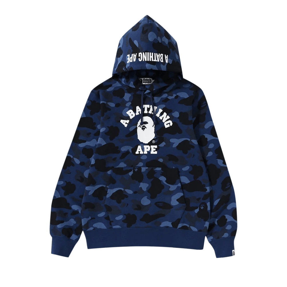 A bathing ape blue camo sale hoodie