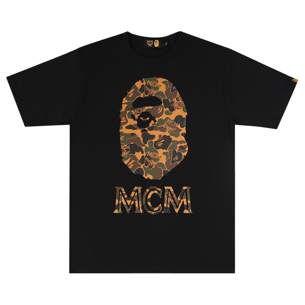 Buy BAPE x MCM Camo Ape Head T-Shirt 'Black' - 0039 1FW180103XMCA ...