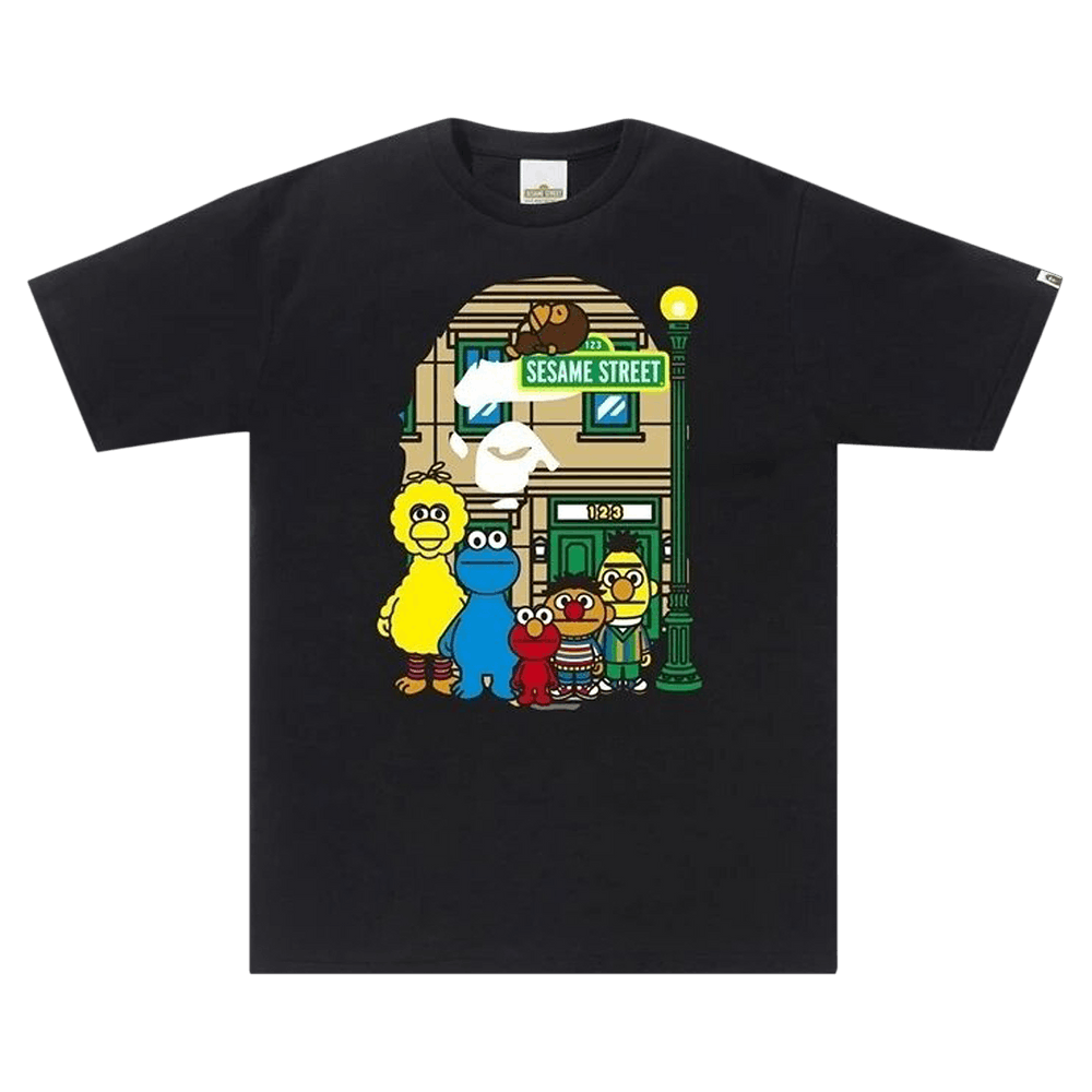 Buy BAPE x Sesame Street Ape Head T Shirt Black 0039 1FW180103XSSA BLAC GOAT