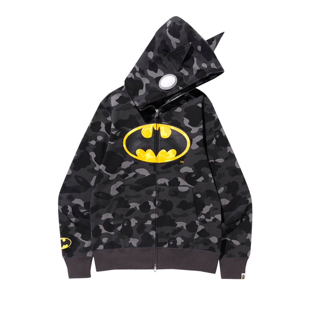BAPE x DC Batman Color Camo Full Zip Hoodie #1 'Black' | GOAT