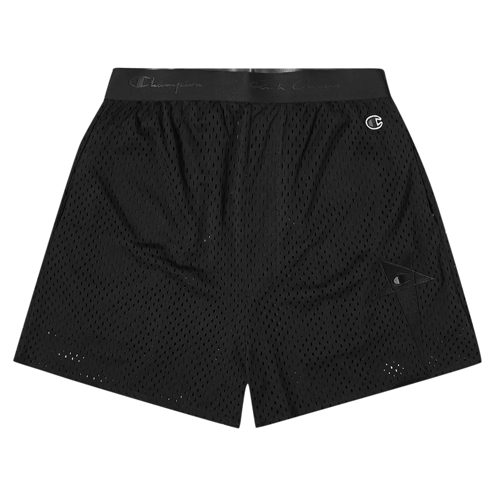 Buy Rick Owens X Champion Black Mesh Shorts 'Black Buy Rick Owens X Champion Black Mesh Shorts 'Black