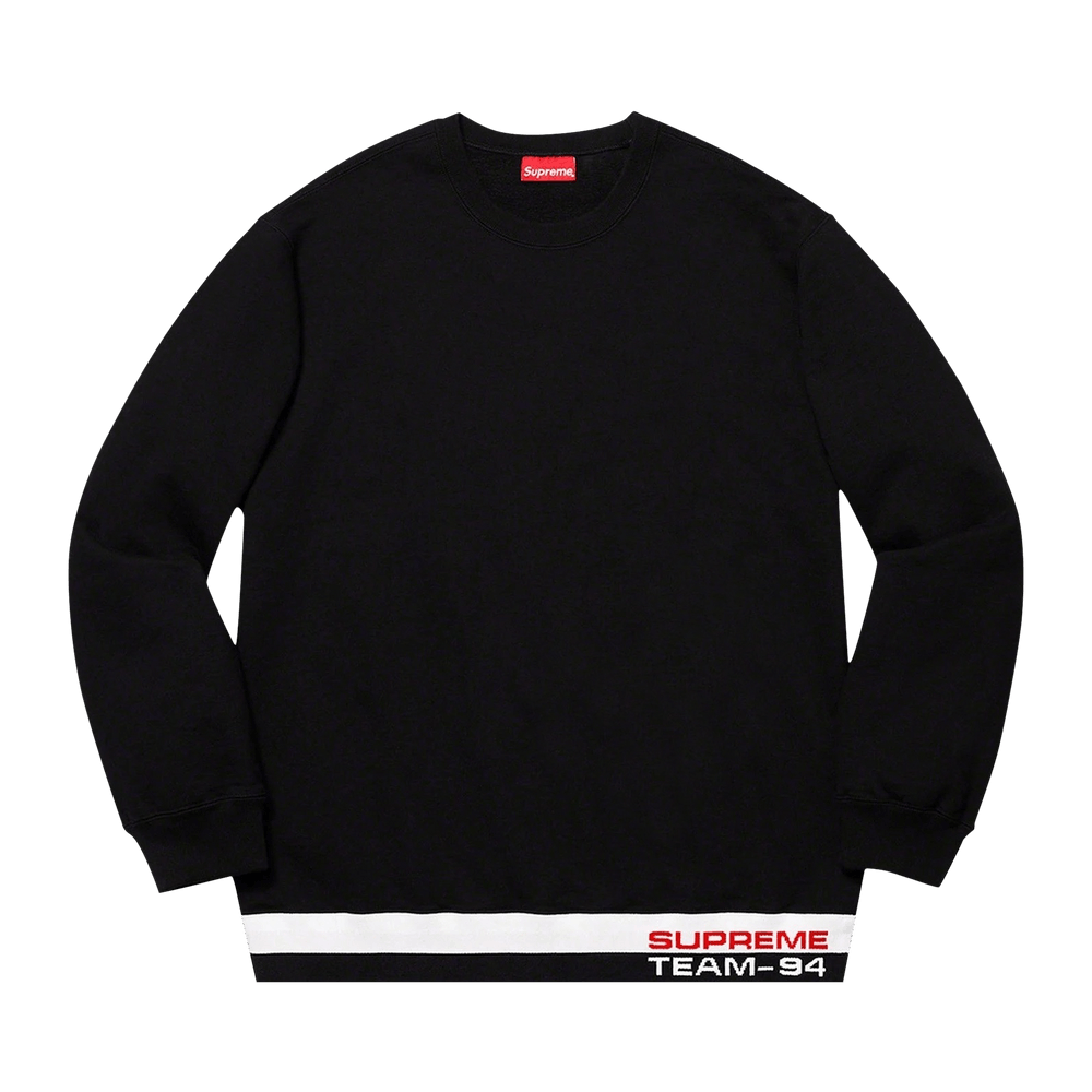 Buy Supreme Rib Stripe Crewneck 'Black' - SS19SW19 BLACK | GOAT