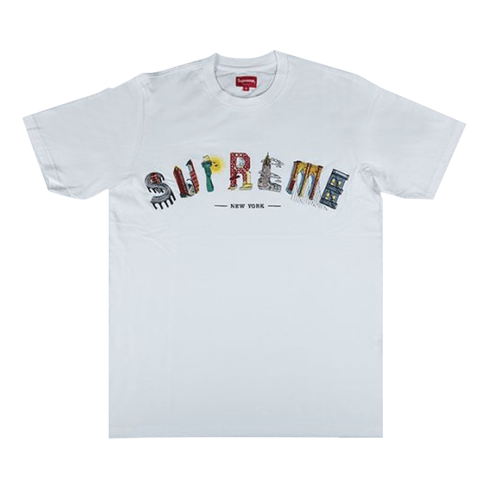 supreme City Arc Tee COLOR/STYLE：White
