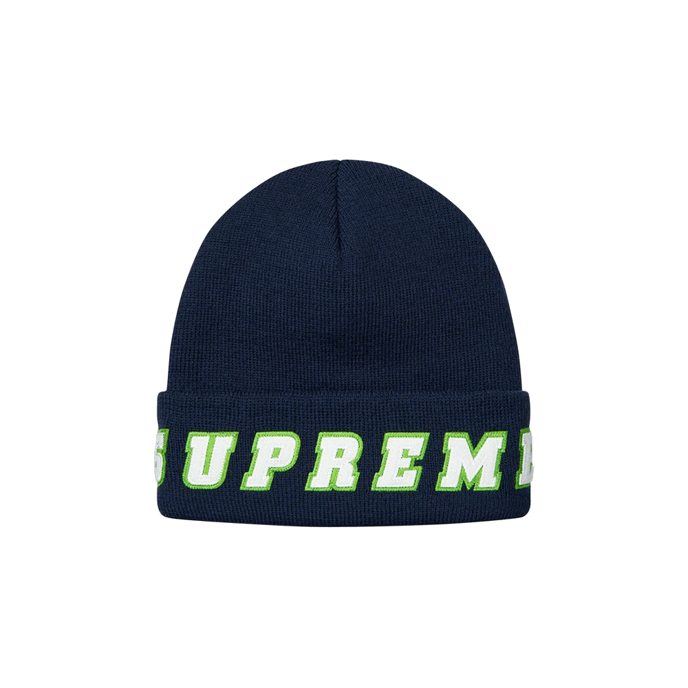 Supreme felt logo beanie store
