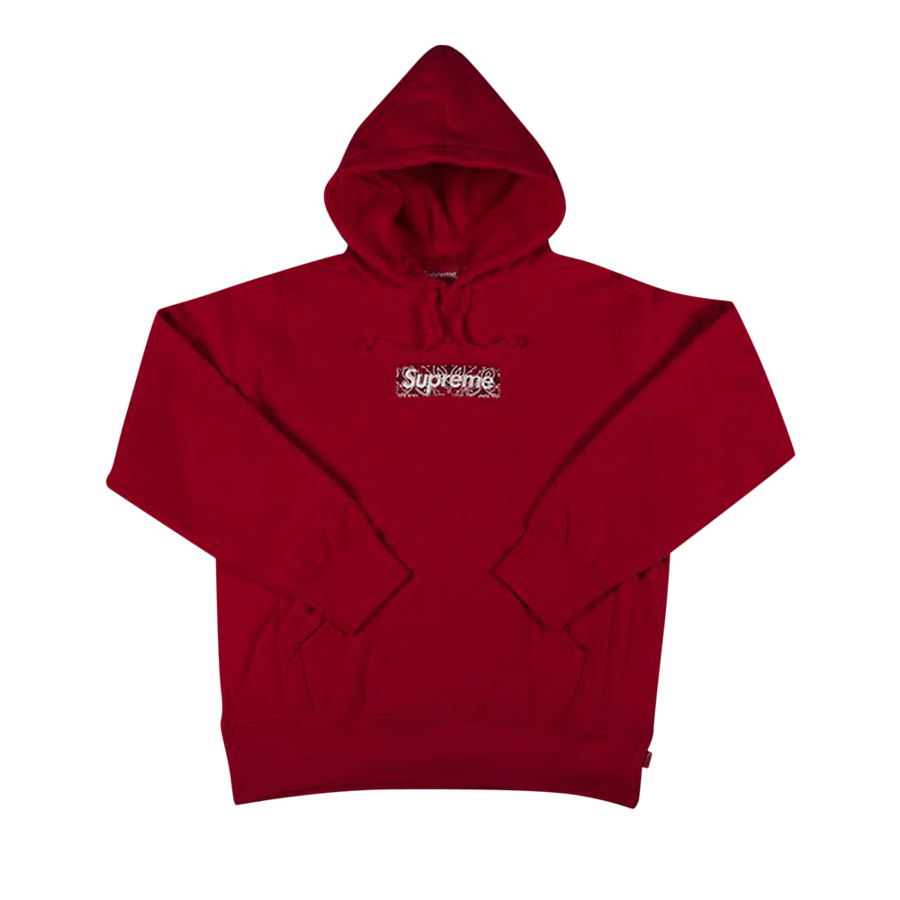 Buy Supreme Bandana Box Logo Hooded Sweatshirt 'Red' - FW19SW23 RED