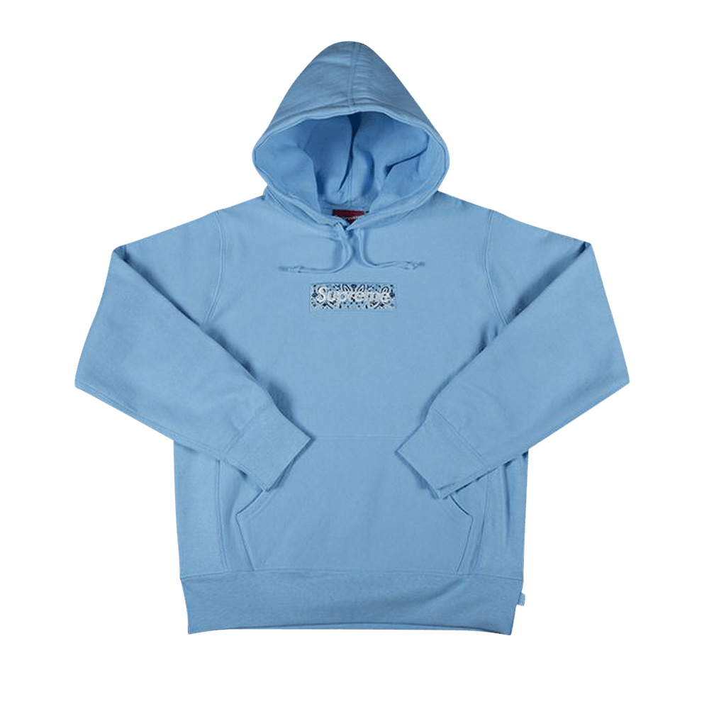 Buy Supreme Bandana Box Logo Hooded Sweatshirt 'Light Blue