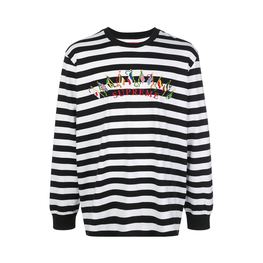 Buy Supreme Flags Long-Sleeve Top 'White' - FW19KN38 WHITE | GOAT