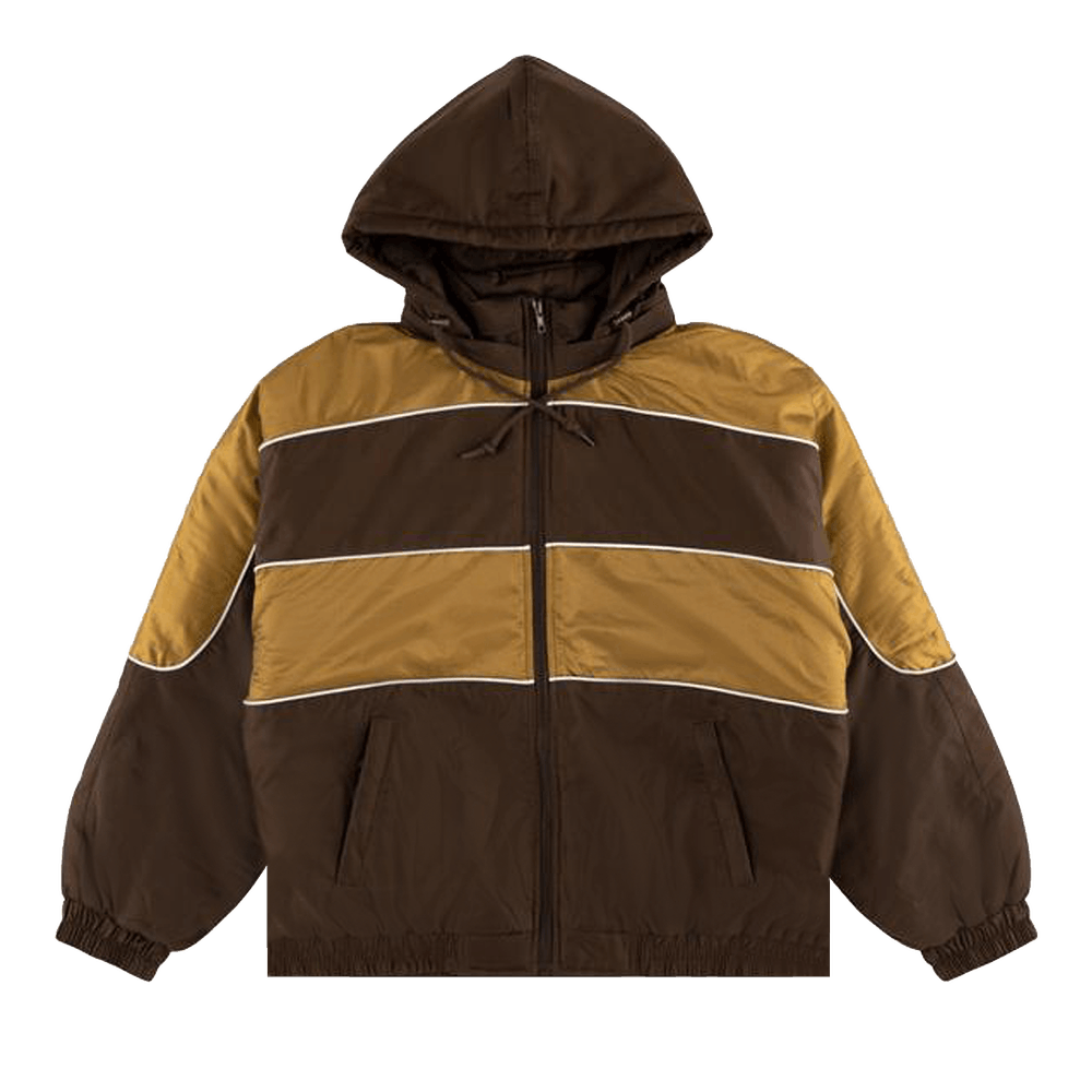Supreme Sports Piping Puffy Jacket 'Brown' | GOAT