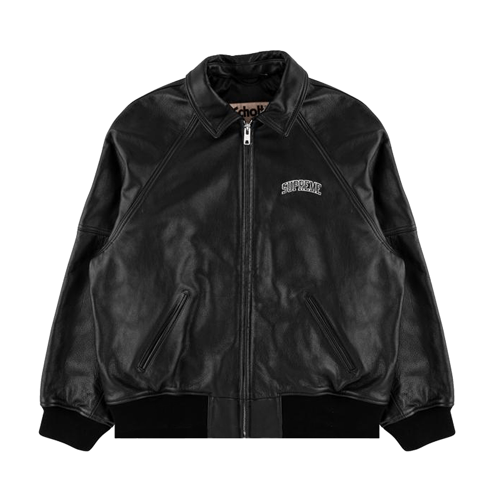 Supreme AW19 Martin Wong Black 8 Ball Leather Jacket