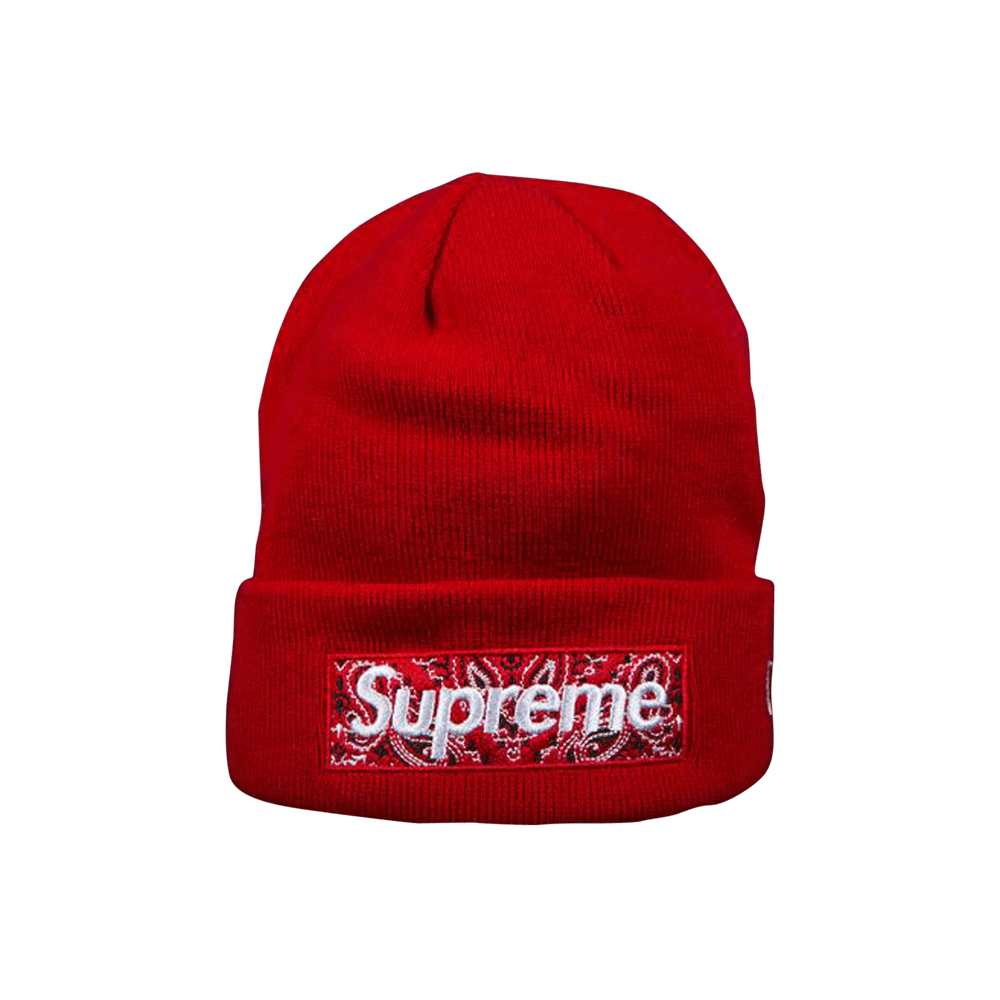 Supreme Red Logo Beanie Hat F/W 2014