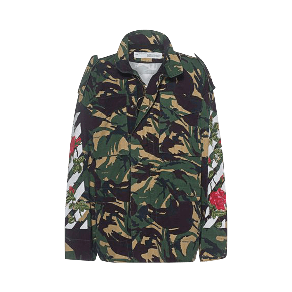 Size l Off-White Diagonal Rose Stripes Camo Jacket 'Camo'