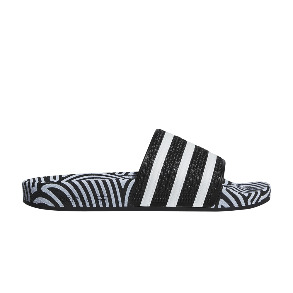 Buy Hirocoledge x Adilette Slides 'Takahashi Hiroko - Black White