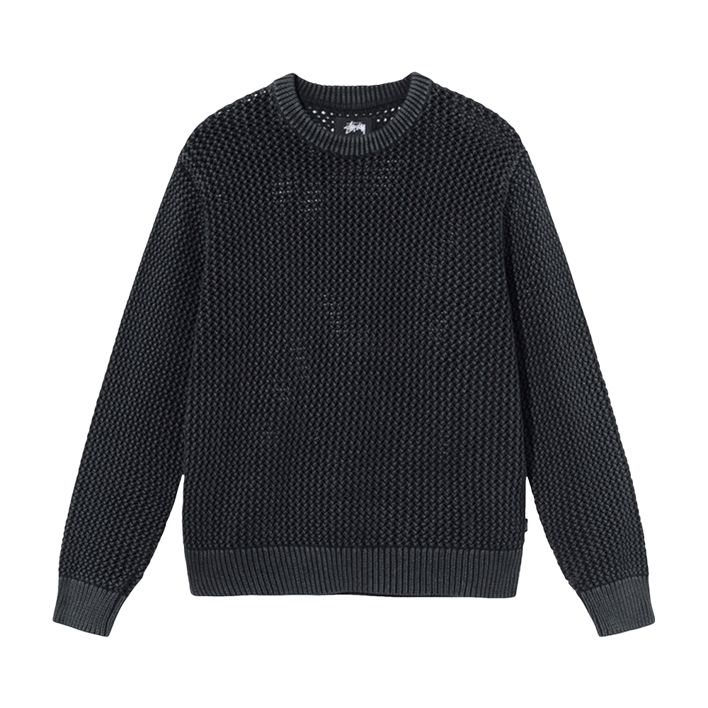 Buy Stussy Pigment Dyed Loose Gauge Sweater 'Black' - 117105 ...