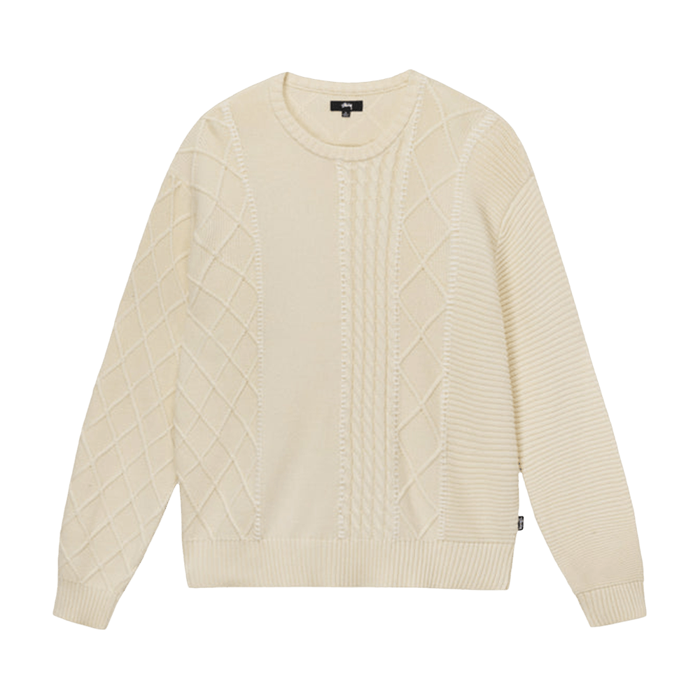 Buy Stussy Patchwork Sweater 'Natural' - 117158 NATU | GOAT CA