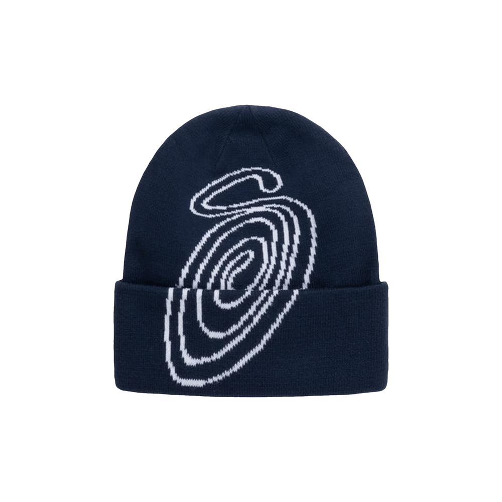 クラシック 'Navy' Beanie Cuff S Swirl Stussy Buy - GOAT | NAVY 1321148 帽子