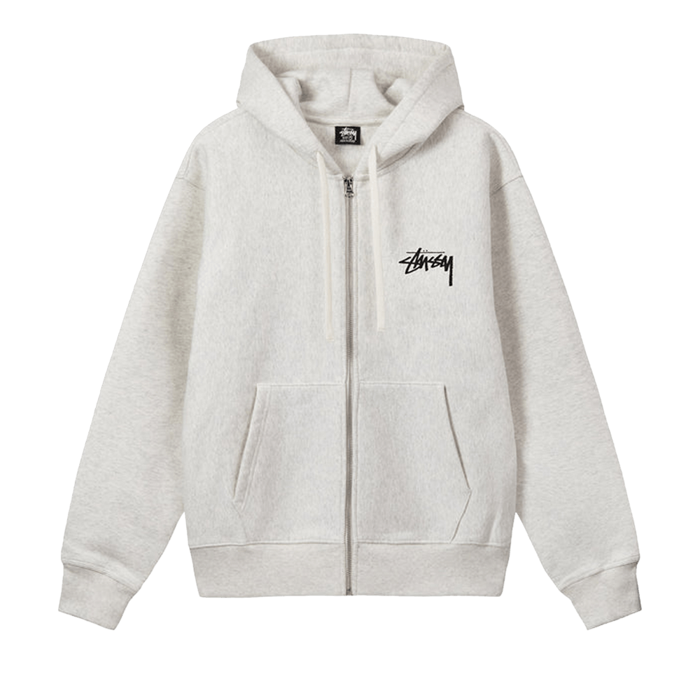 Buy Stussy Club Crown Zip Hoodie 'Ash Heather' - 1974854 ASH