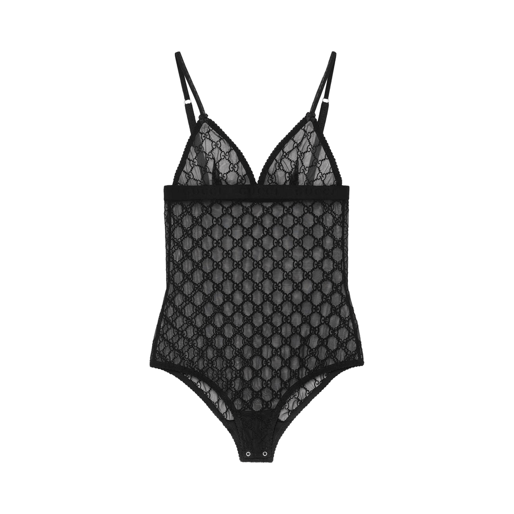 Buy Gucci GG Tulle Bodysuit 'Black' - 599604 XUAAW 1000 | GOAT