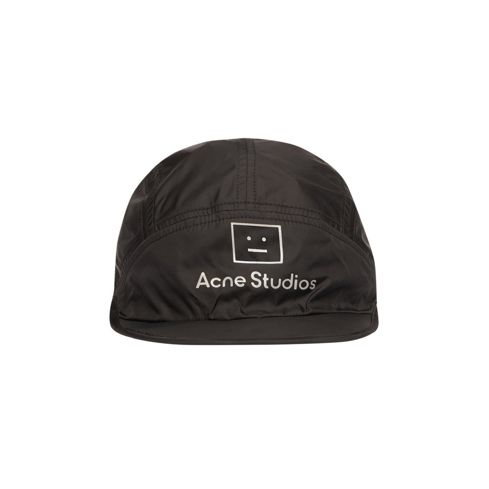 Acne Studios Crideli Face Cap in Black Nylon Acne Studios - Logo-Appliquéd Nylon Baseball Cap - Black  main image 3