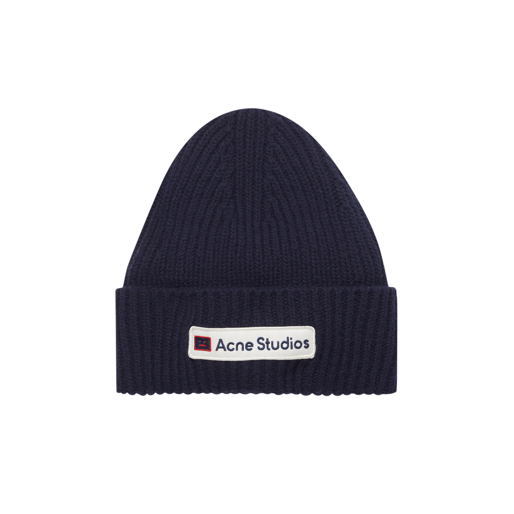 Buy Acne Studios Logo Patch Wool Beanie 'Navy' - C40102 GOAT NAVY