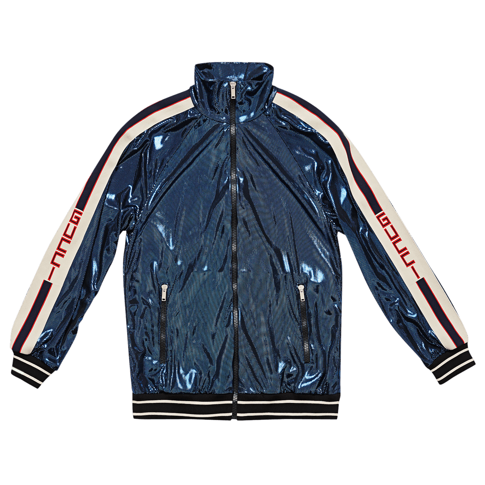 Gucci Navy & Red Monogram Jacquard Track Jacket – Savonches