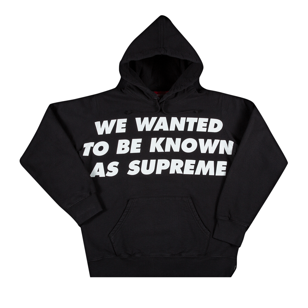 Supreme We Wanted To Be Known As Supreme Hoodie in Grey Cotton