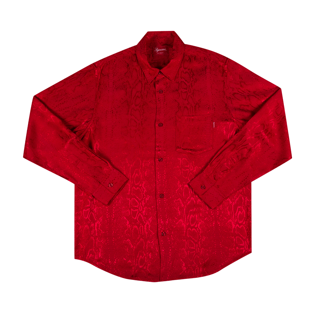 Buy Supreme Snakeskin Jacquard Shirt 'Red' - SS20S33 RED | GOAT